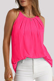 Casual Simplicity Solid Fold O Neck Tops(8 Colors)