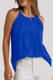 Casual Simplicity Solid Fold O Neck Tops(8 Colors)