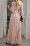 Elegant Formal Solid With Belt V Neck A Line Dresses(5 Colors)
