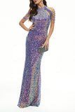 Elegant Formal Patchwork Embroidered V Neck Evening Dress Dresses(4 Colors)