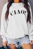 solelytrend Ciao Print Casual Dairy White Tops