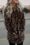 solelytrend Women's Lapel Leopard Coat