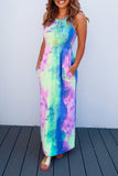 solelytrend Tie-dye Printed Multicolor Maxi Dress