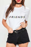 solelytrend colorful letters print T-shirt