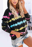 solelytrend Color Striped Print Casual Hoodie