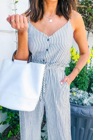 solelytrend Striped Printed One-piece Jumpsuit