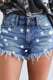 solelytrend Cute Star Denim Shorts