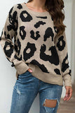 solelytrend Loose Style Leopard Sweater