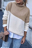 solelytrend Loose Round Contrast Sweater(2 Colors)