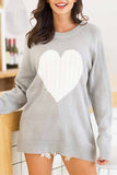 solelytrend Loose Heart Shaped Sweater (3 Colors)